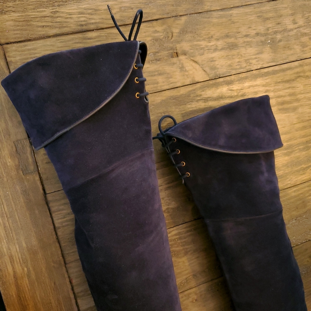 Chloé Blue Lagoon OTK Boots Suede & Leather WILL TRADE - Picture 9 of 16